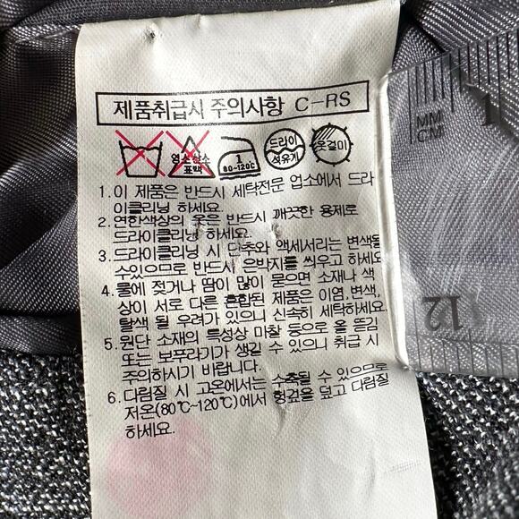 Galaxy Lifestyle Mens Wool Blend Plaid 2 Button Blazer Dark Gray Blue Made Korea - Picture 12 of 13